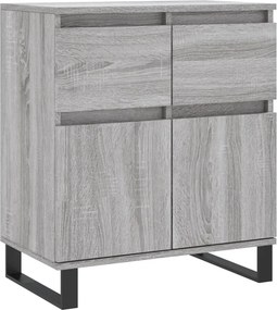vidaXL szürke sonoma színű szerelt fa tálalószekrény 60 x 35 x 70 cm