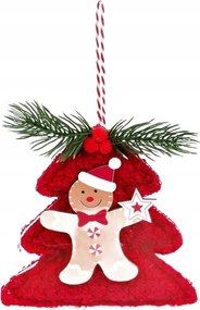 Karácsonyfa Medál Mézeskalács ember plüss lógó dekoráció az ünnepekre