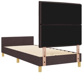 Ágykeret Sötétbarna, 80x200 cm, Szövet