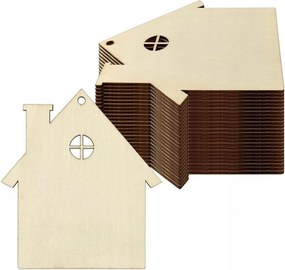 Karácsonyi Házikó Fa Medál 5cm 1db Karácsonyi Dekoráció