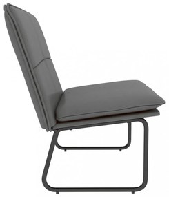 vidaXL szürke műbőr pad 100 x 75 x 76 cm