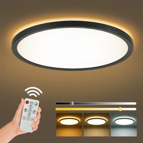 Brilagi - ULTRA SLIM LED fényerőszabályozható lámpatest LED/24W/230V, átmérő 42 cm, fekete + távirányító