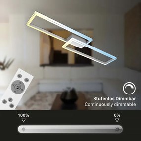 Briloner 3761019 - LED dimmelhető mennyezeti lámpatest LED/45W/230V 2700-6500K+távirányító matt króm