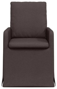 Étkező Székek 2 pcs sötétbarna 57 x 67 x 98 cm szövet