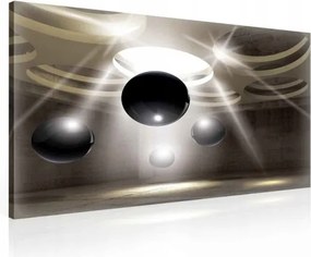 Vászonkép 100x75 Absztrakt Kozmosz Jövő Fény Gömbök Súlytalanság