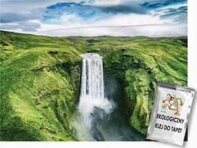 Fotótapéta Flizelina Tájkép Természet Vízesés Zöld kilátás 250x175 ragasztó