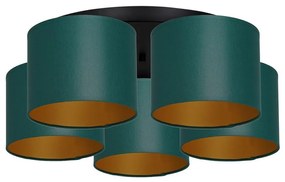 Felületre szerelhető csillár ARDEN 5xE27/60W/230V zöld/arany