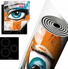 Tűzhelyvédő Szőnyeg Asztallap Dekoráció 45x52 Vászonkép szem