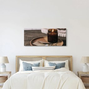 Kép - Égő gyertya (120x50 cm)