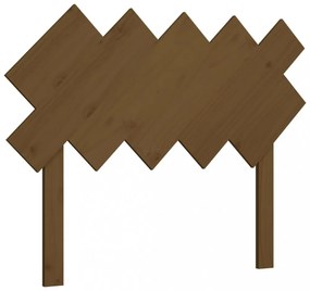 mézbarna tömör fenyőfa ágyfejtámla 104x3x80,5 cm