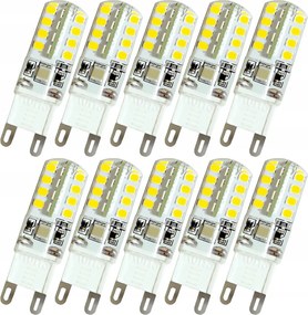 10 x Led izzó Kapszula 2835 Smd G9 230V 3W=25W meleg szín Kwazar