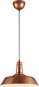 Rézszínű fém függőlámpa fém búrával ø 36 cm Will – Reality