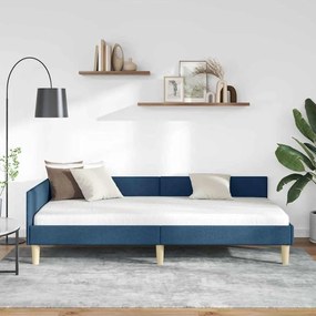 Sarokágy keret Egyéb Kék 100 x 200 cm Szövet és Mérnöki Fa