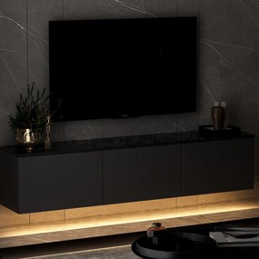 TV asztal Neon megvilágított antracit