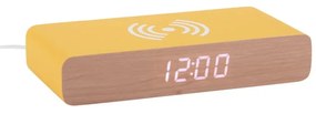 Digitális ébresztőóra vezeték nélküli töltővel Retro Flat LED – Karlsson