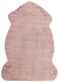 Rózsaszín műnyúlszőr szőnyeg 60 x 90 cm UNDARA Beliani