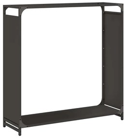 fekete hidegen hengerelt acél tűzifatároló 90x28x90 cm