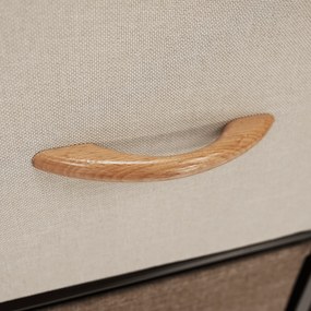 HAZEL TYP 4 szekrény szövet fiókokkal, barna, S