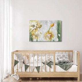 Kép - virágzó kaktuszok, vintage (90x60 cm)