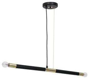 Csillár zsinóron BASTONE 2xE14/40W/230V fekete/arany