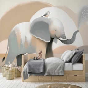 Fotótapéta - Elefánt pasztell színekben (147x102 cm)