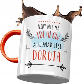 Narancssárga bögre Dorottya Feleség Barátnő Ajándék Nyomtatott Fotóval