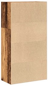 antik fa színű szerelt fa könyvespolc 60 x 30 x 114 cm