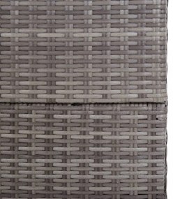 szürke polyrattan kerti tárolóláda 150 x 100 x 100 cm