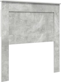 vidaXL Fejtámla fejtámlával Beton Szürke 75 cm Faanyag