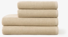 Goldea bordűr nélküli frottír törölköző és fürdőlepedő soft – bézsínű 70 x 140 cm