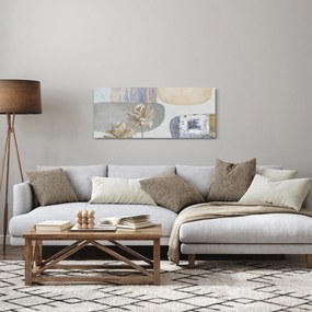 Kép - Festészet virágokkal és textúrákkal (120x50 cm)