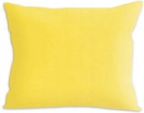 Párnahuzat 50x50 sárga, egyszínű, cipzáras