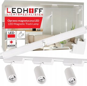 Mágneses sínvilágítás Díszléc 2m 5x reflektor Led lámpa Fehér spot