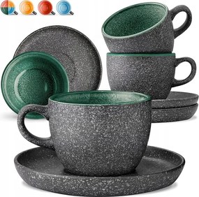 Cosumy Cappuccino Csésze Szett 4 x200ml Kerámia Csészék Ajándék