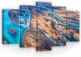Vászonkép 100x60 Delta folyó légi fotózás természet folyó táj minták