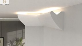 LED-es fali lámpa DLOS4 12cm x 7cm stukkó Xps Decorem