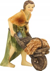 Betlehem figura 'HĂĄzigazda talicskĂĄval'- 10,0cm magas, 10cm magas figurĂĄkhoz