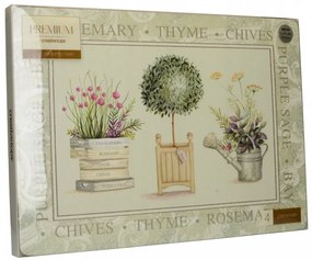 Parafa tányéralátét 4db-os 400x290x5mm, Topiary
