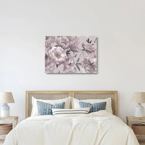 Kép - Vintage bazsarózsa virágok (üvegen) (70x50 cm)