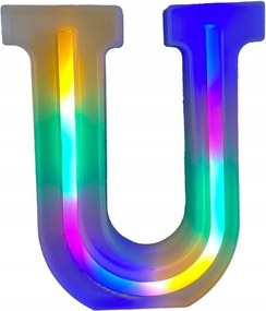 Neon Led "u" betű színes világítás 16 x 13cm
