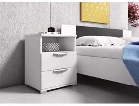 Fehér NED éjjeliszekrény