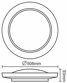LED állítható mennyezeti lámpa OPAL LED/24W/230V + távirányító