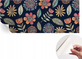 Modern öntapadós fali fotótapéta Virágos mozaik 250x104 cm