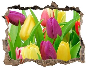 Lyuk 3d fali matrica Színes tulipán nd-k-12652067