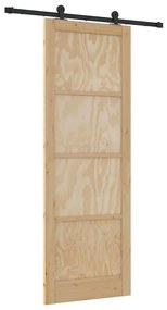 Csúszóajtó ORKDAL Természetes és fekete 83 x 232 cm