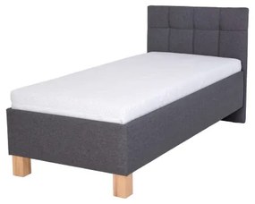 MARIA ONE kárpitozott ágy tárolóval, matrac nélkül, 90x200 cm, szürke