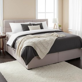 Boxspring ágy, 180x200, szürkésbarna Taupe, APRIL
