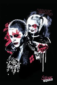Művészi plakát Öngyilkos osztag - Harley és Joker, (26.7 x 40 cm)