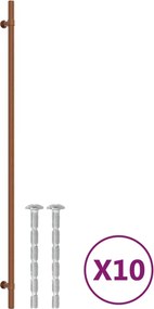 vidaXL 10 db bronz rozsdamentes acél szekrényfogantyú 480 mm