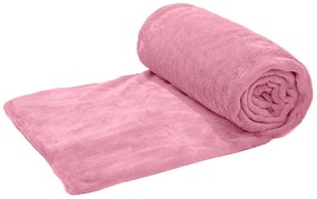 VIOLET Világos rózsaszín mikroplüss takaró, 200x230 cm